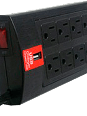 Multi-contacto supresor de picos 8 contactos y puerto USB