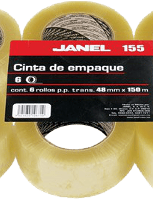 Cinta de empaque transparente, medidas 48 mm x 50 metros.