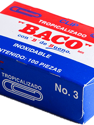 Clip Tropicalizado No. 3, caja con 100 piezas
