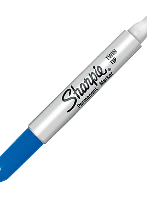 Marcador permanente, 2 puntas fino/ultrafino color azul Sharpie Twin Tip 