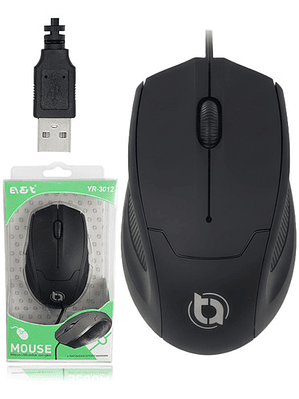 MOUSE USB ALÁMBRICO (NEGRO)