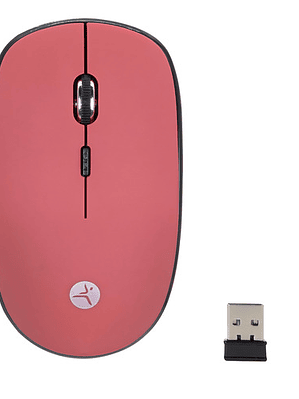 Mouse Techzone inalámbrico rojo.