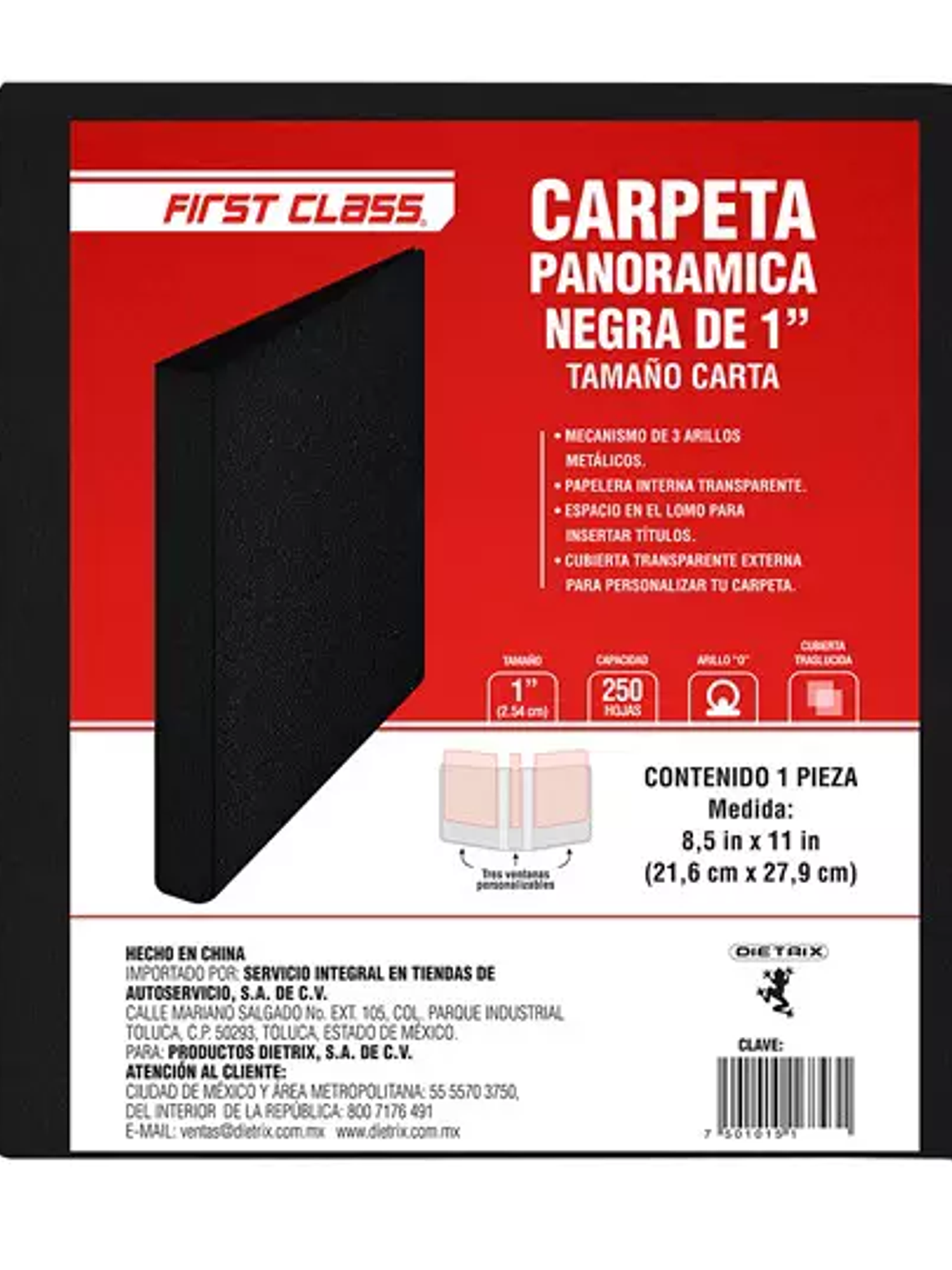 Carpeta vinil carta first class con vent 1