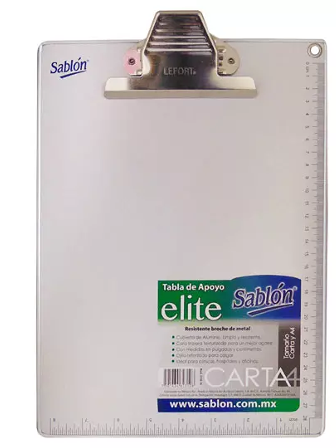 Tabla de aluminio Sablón con clip metáli 1