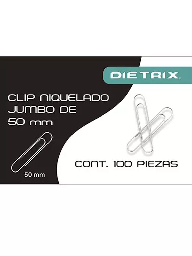 Clip  niquelado Dietrix jumbo 50 milimet 1