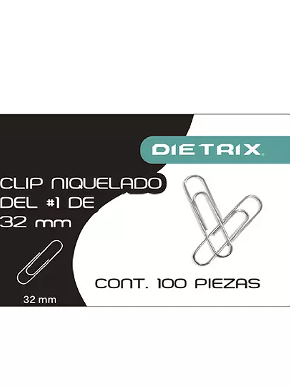 Clip niquelado Dietrix  numero uno 32 mi 1