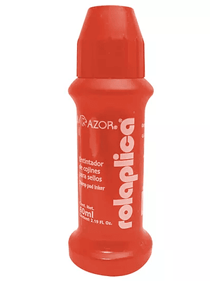 Tinta para sello Rolaplica Azor color ro