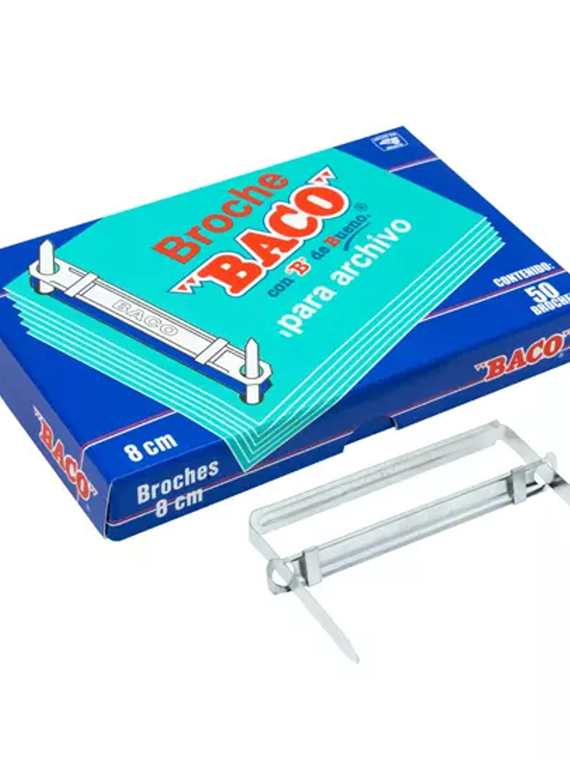 Broche Baco 8cm clásico, 1 caja con 50 b 1