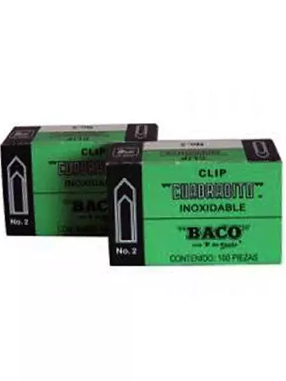 Clip Baco cuadrito no. 2 , 1 caja con 10 1