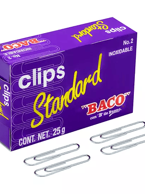 Clip Baco standard económico no. 2, 1 ca