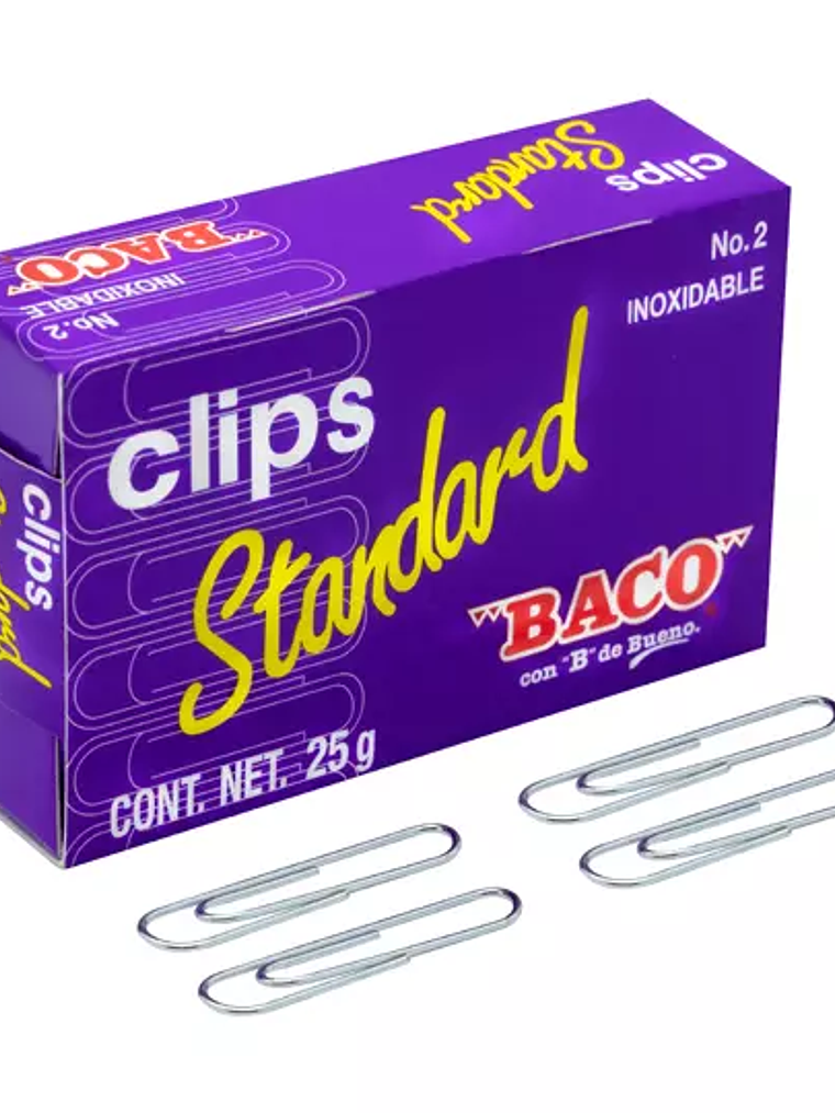 Clip Baco standard económico no. 2, 1 ca 1