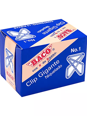 Clip Baco mariposa gigante niquelado no.