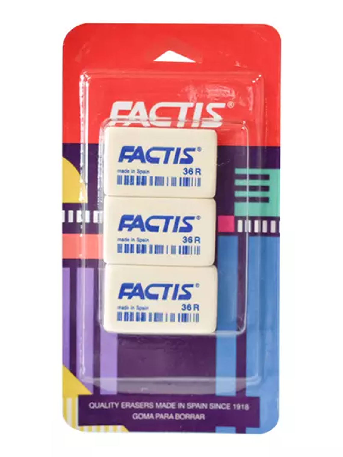 Goma Factis 36R forma rectangular color 1