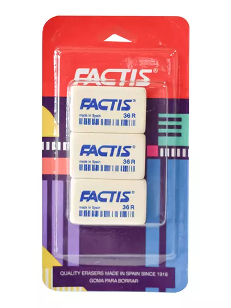 Goma Factis 36R forma rectangular color 1
