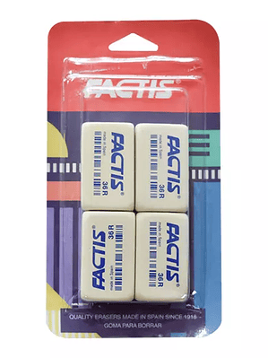 Goma Factis 36RB forma rectangular color