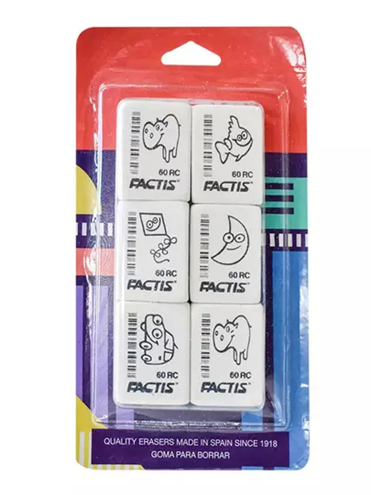 Goma Factis S60 forma rectangular tamaño 1