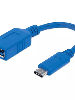 LM-Cable Manhattan USB-C v3.1 15cm azul.