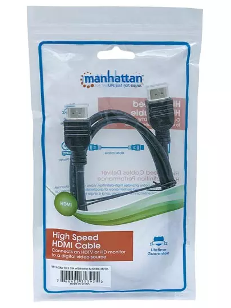 Cable Manhattan HDMI v2.0 intramuro mach 1