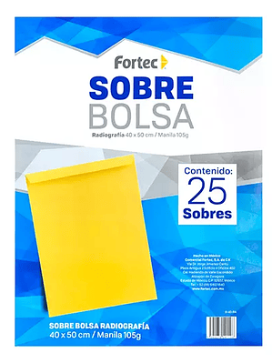 Sobre manila engomado Fortec radiografía