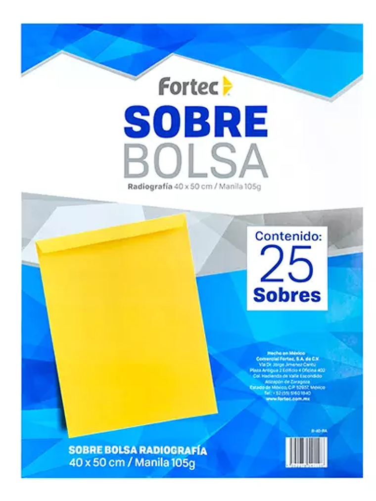 Sobre manila engomado Fortec radiografía 1