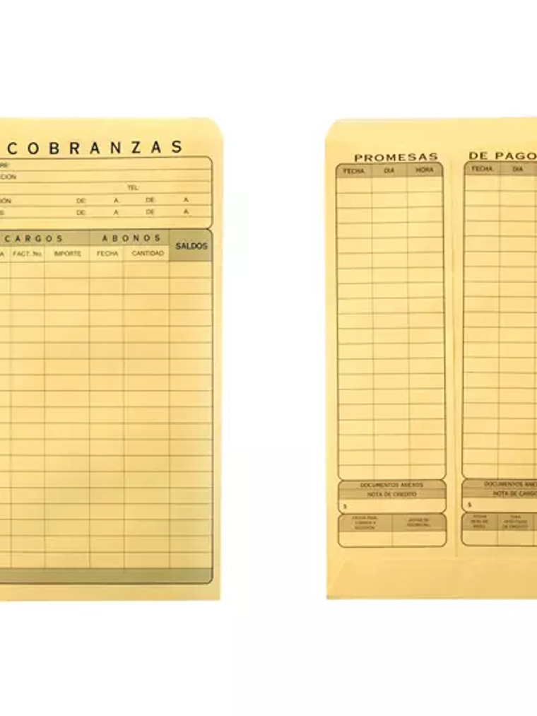 Sobre cobranza No. 7 manila engomado For 1
