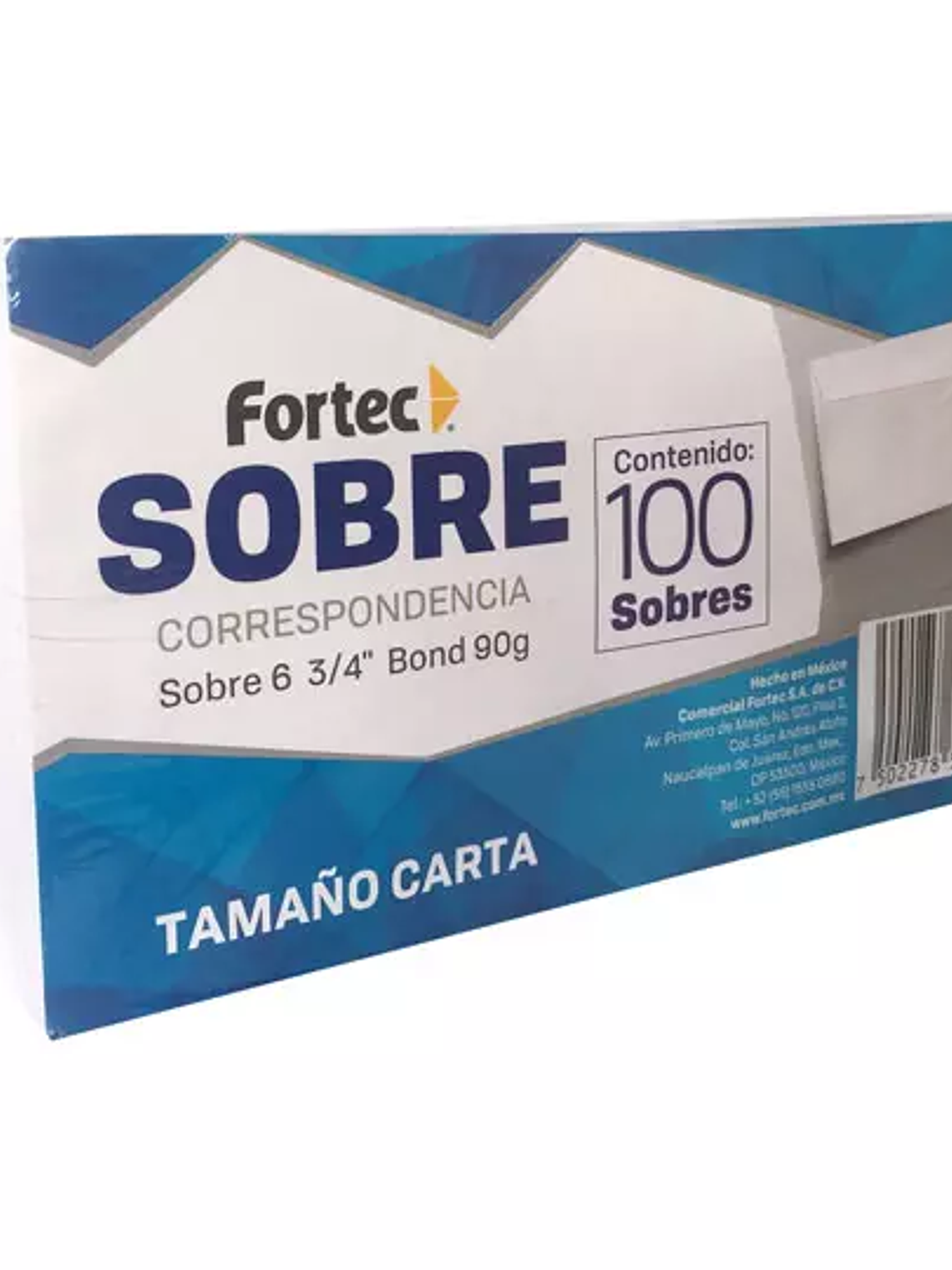 Sobre correspondencia blanco Fortec cart 1