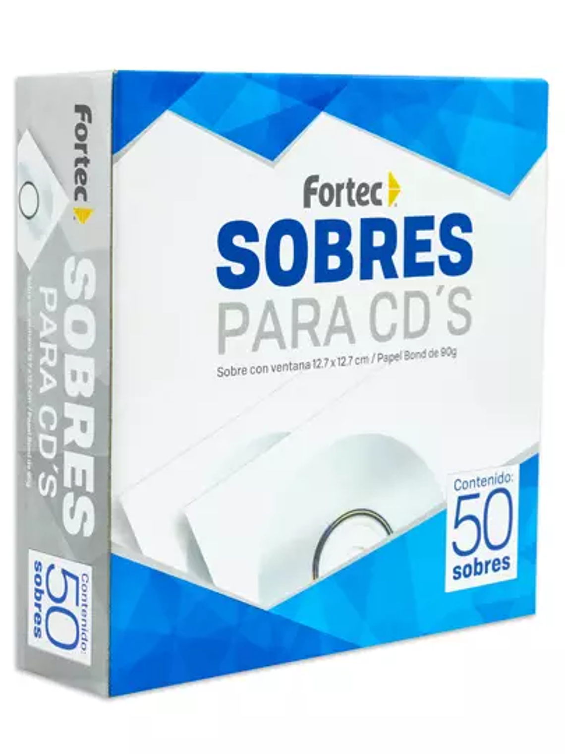 Sobre blanco para CD Fortec con ventana 1