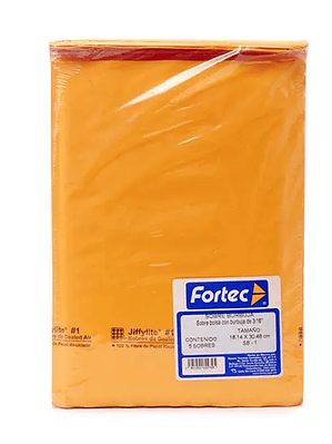 Sobre de burbuja Fortec 18.41 x 30.48 cm