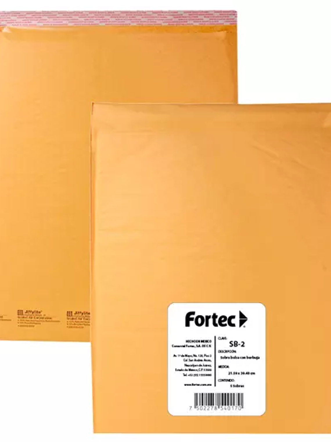 Sobre de burbuja Fortec 21.59 x 30.48 cm 1