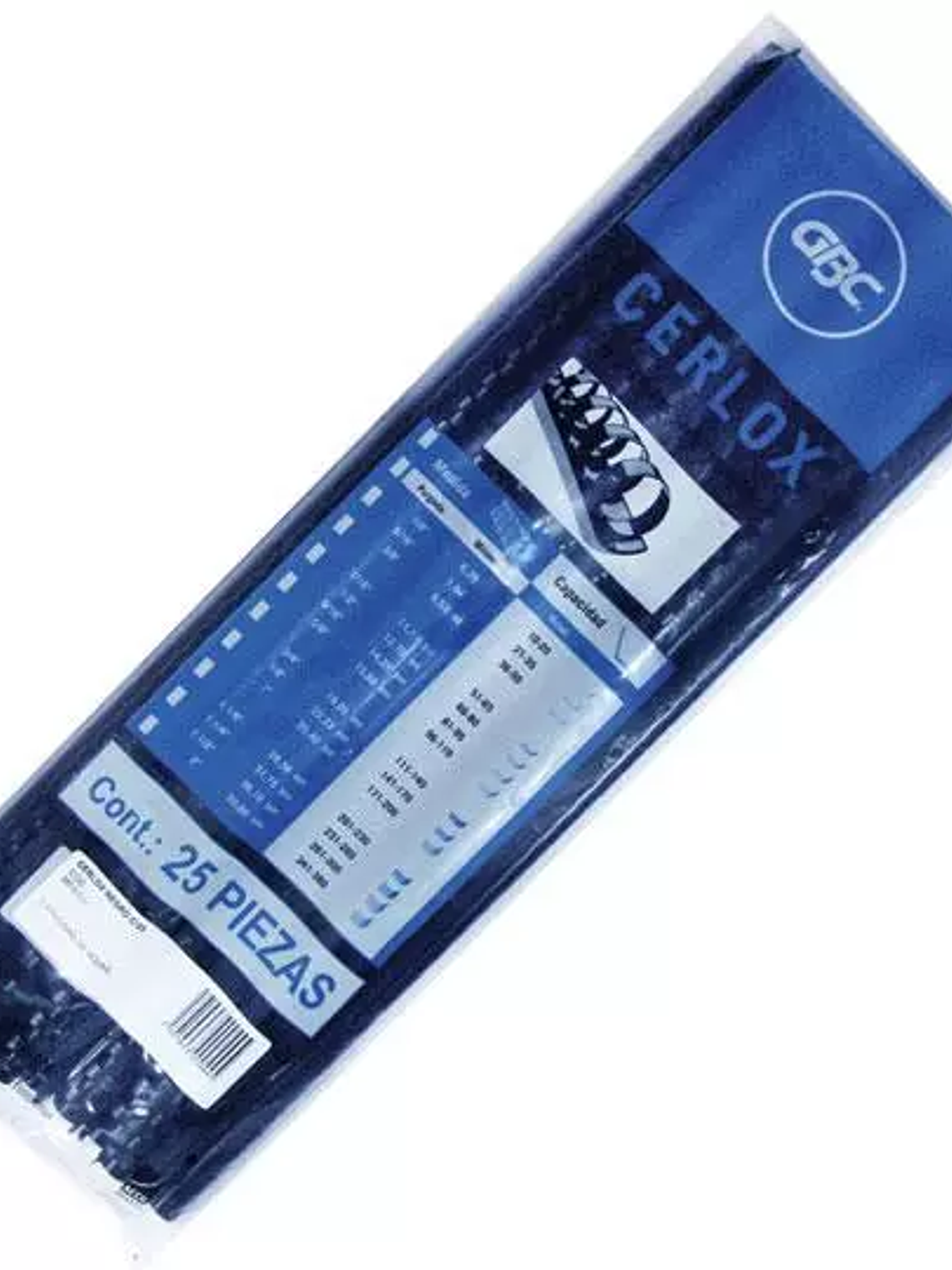 Gusano cerlox GBC plástico negro 1/2  38 1