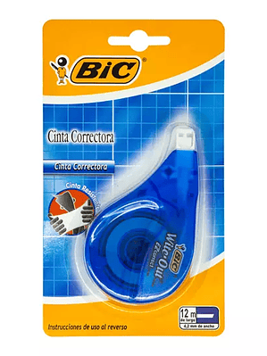 Corrector en cinta BIC White out 12 metr