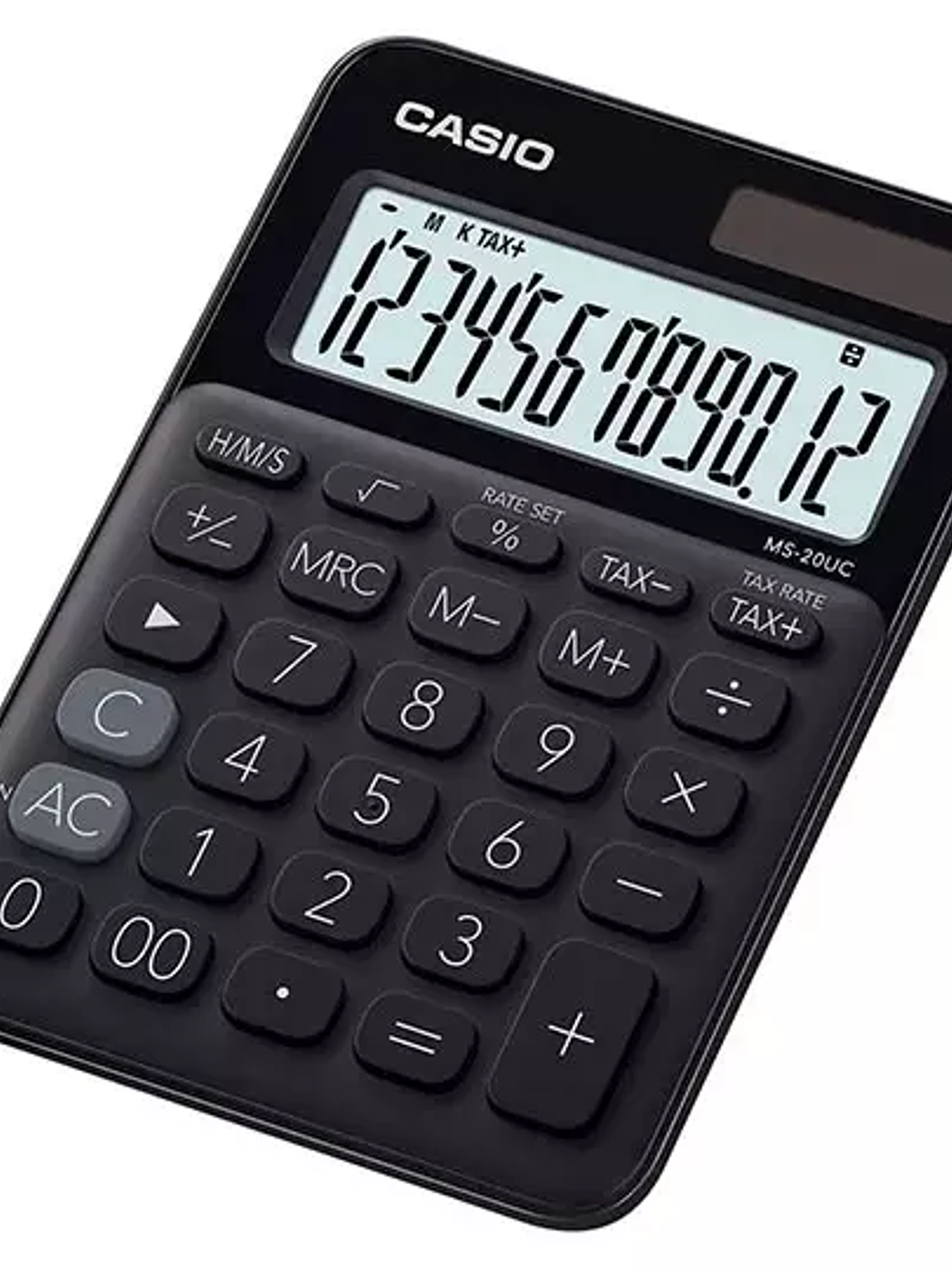 Calculadora de escritorio negra CASIO pa 1
