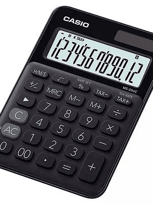 Calculadora de escritorio negra CASIO pa