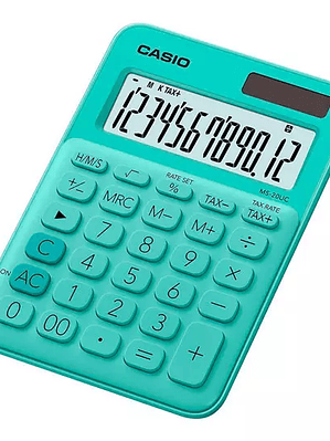 Calculadora de escritorio verde CASIO pa