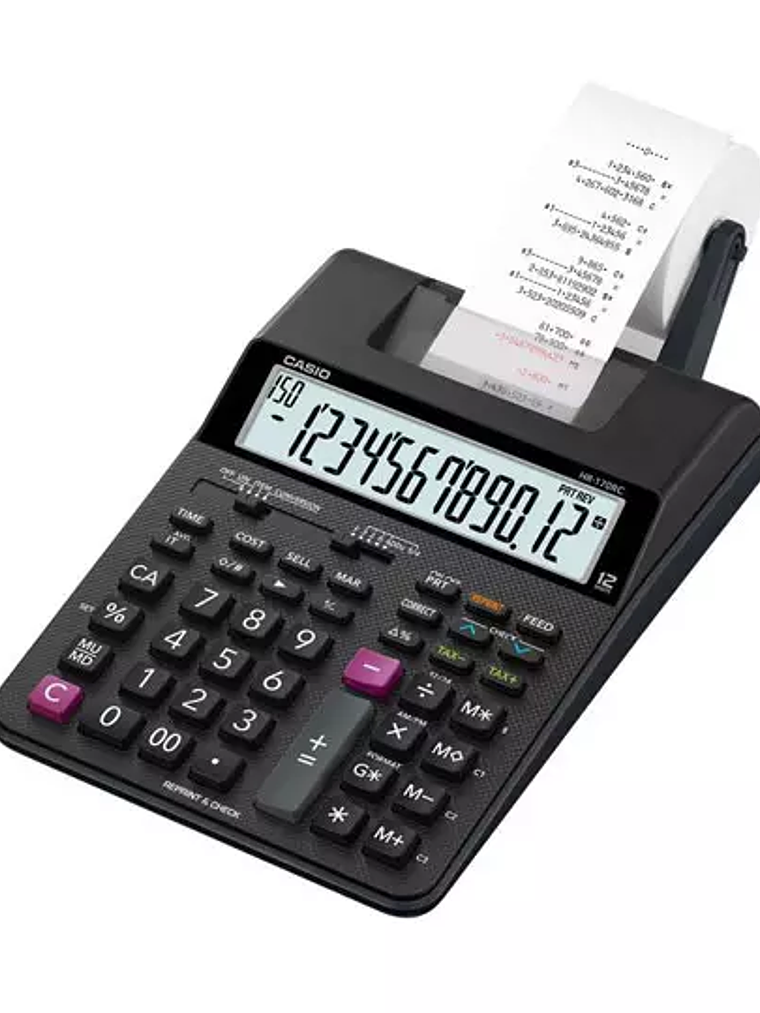 Sumadora 12 dígitos CASIO 2.0 líneas por 1