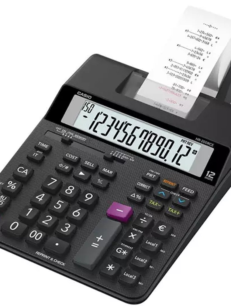 Sumadora 12 dígitos CASIO 2.0 líneas por 1