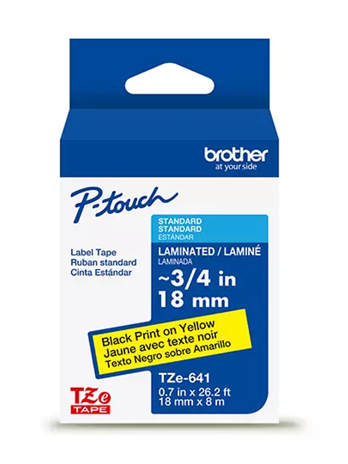 Cinta Brother negro sobre amarillo TZE64 1