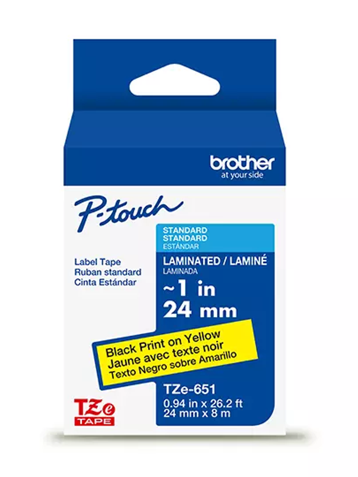 Cinta Brother negro sobre amarillo TZE65 1