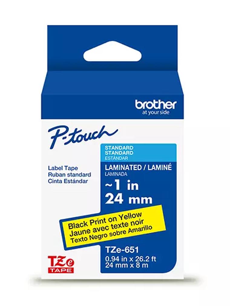 Cinta Brother negro sobre amarillo TZE65 1