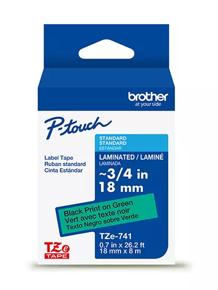 Cinta Brother negro sobre verde TZE741G 1