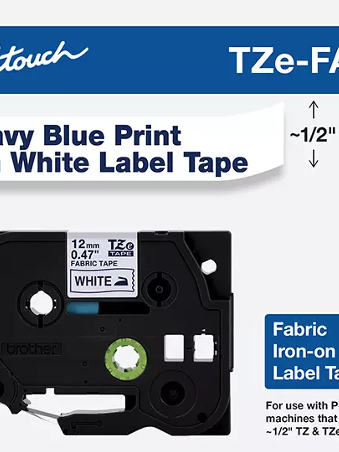 CINTA Brother TZEFA3 azul marino sobre b 1