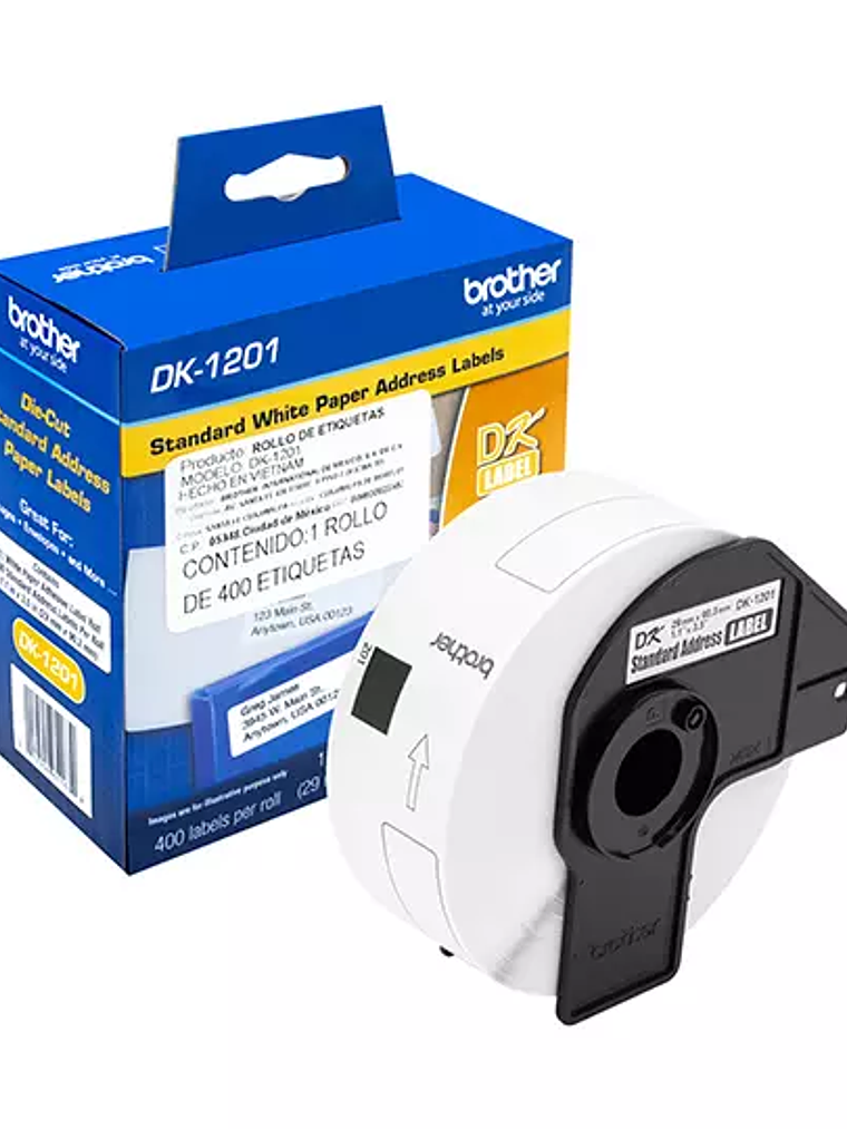 Etiquetas Brother precortadas de medida 1