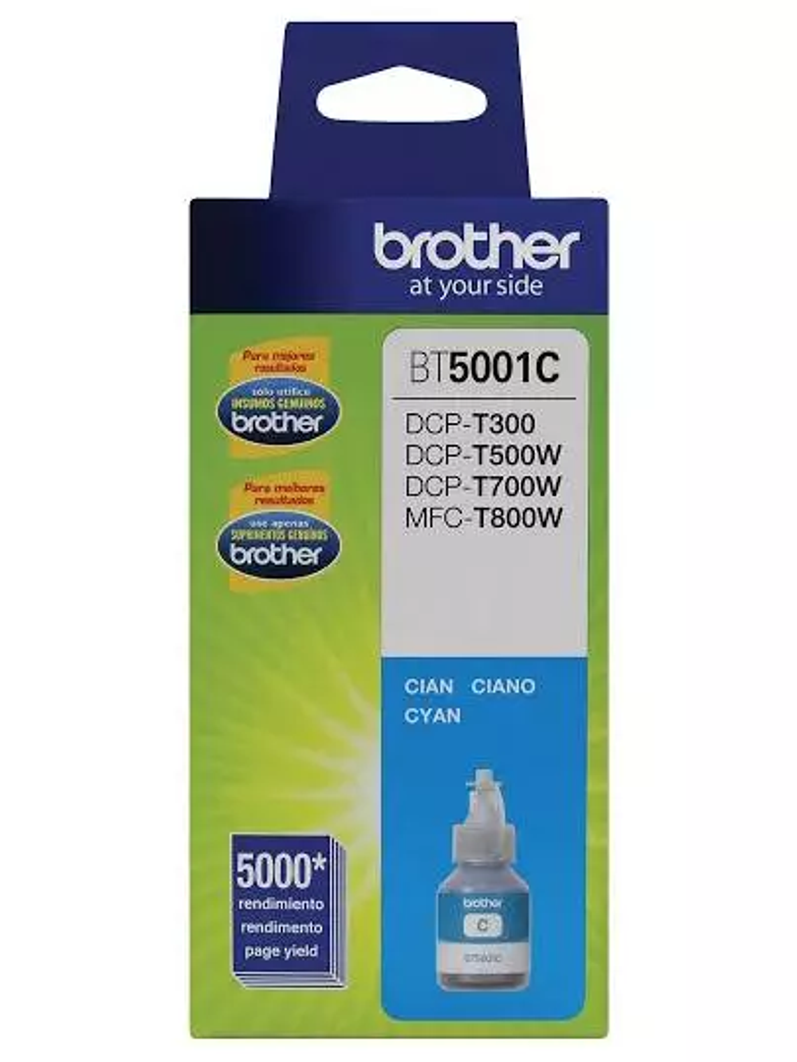 Botella brother de tinta cian de ultra a 1