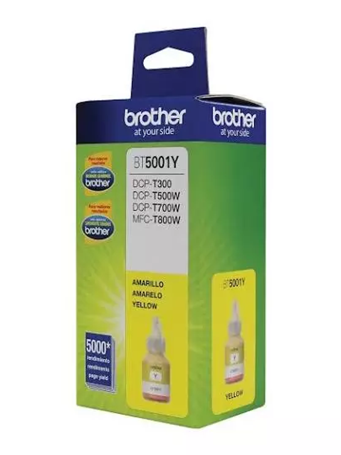 Botella Brother tinta color amarilla BT5 1