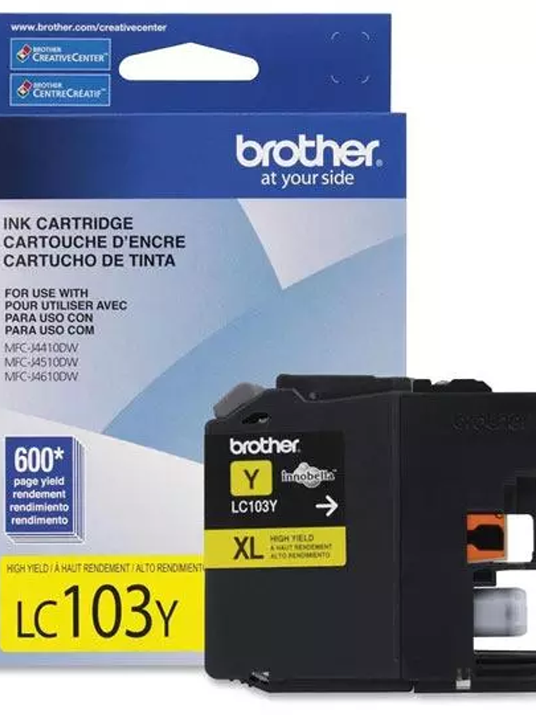 Cartucho brother de tinta amarilla LC103 1