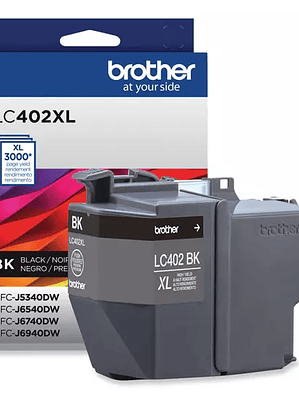 Cartucho Brother de tinta negra LC402XLB