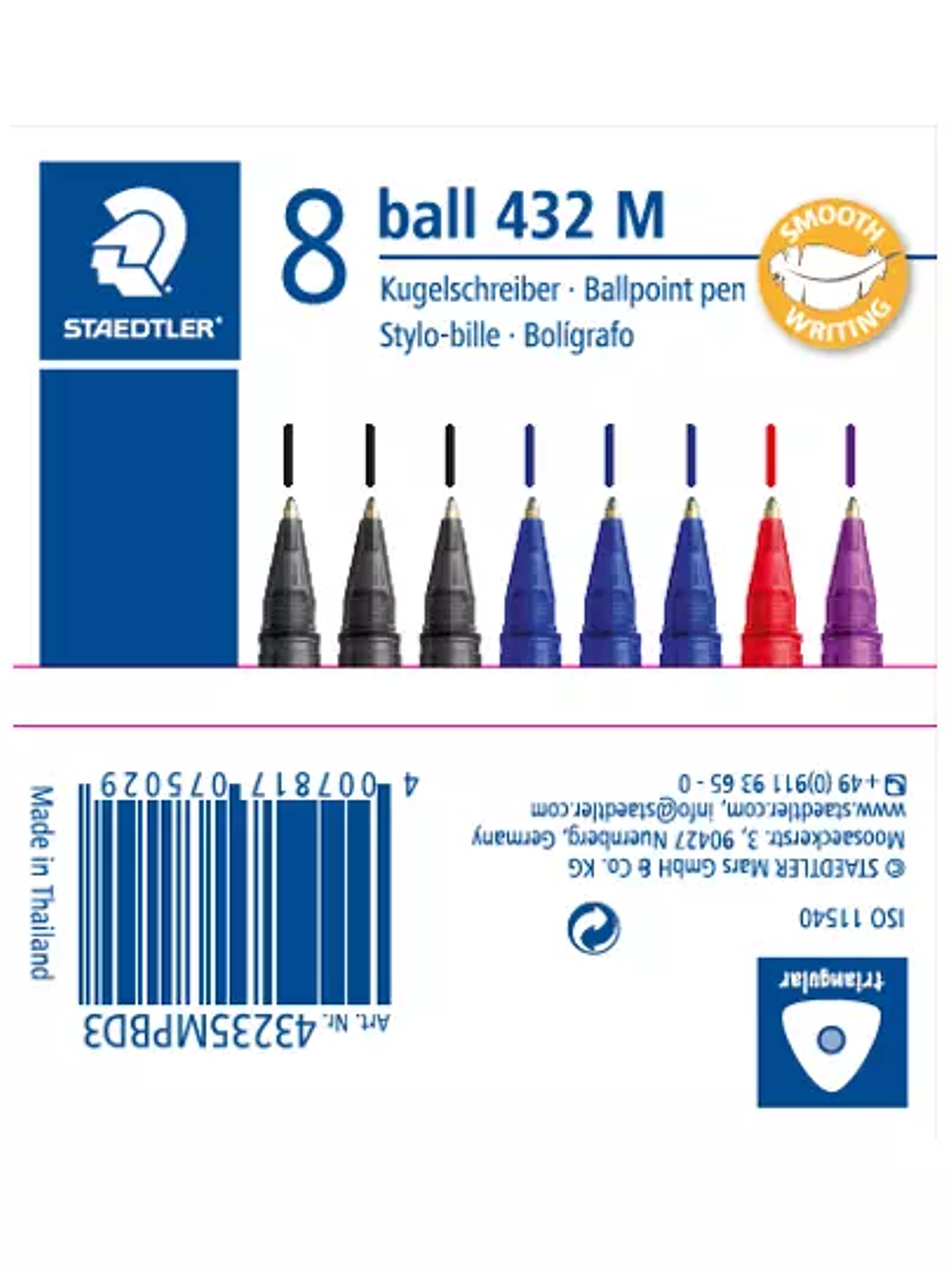 Bolígrafo mediano Staedtler 1.0 mm color 1