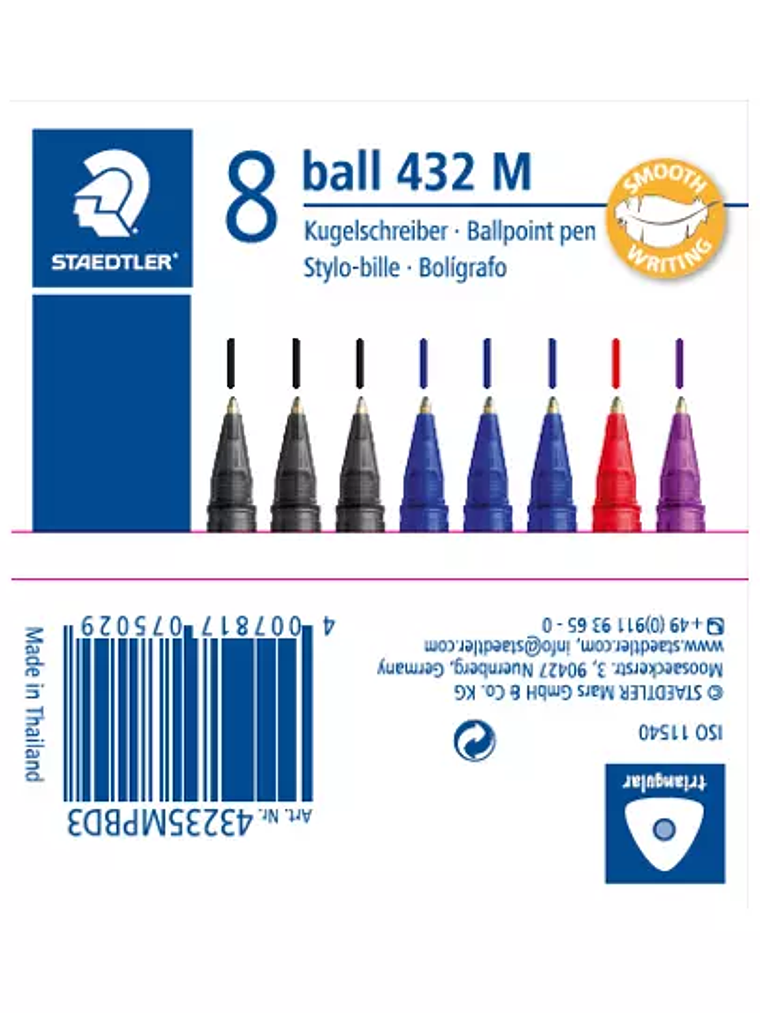 Bolígrafo mediano Staedtler 1.0 mm color 1