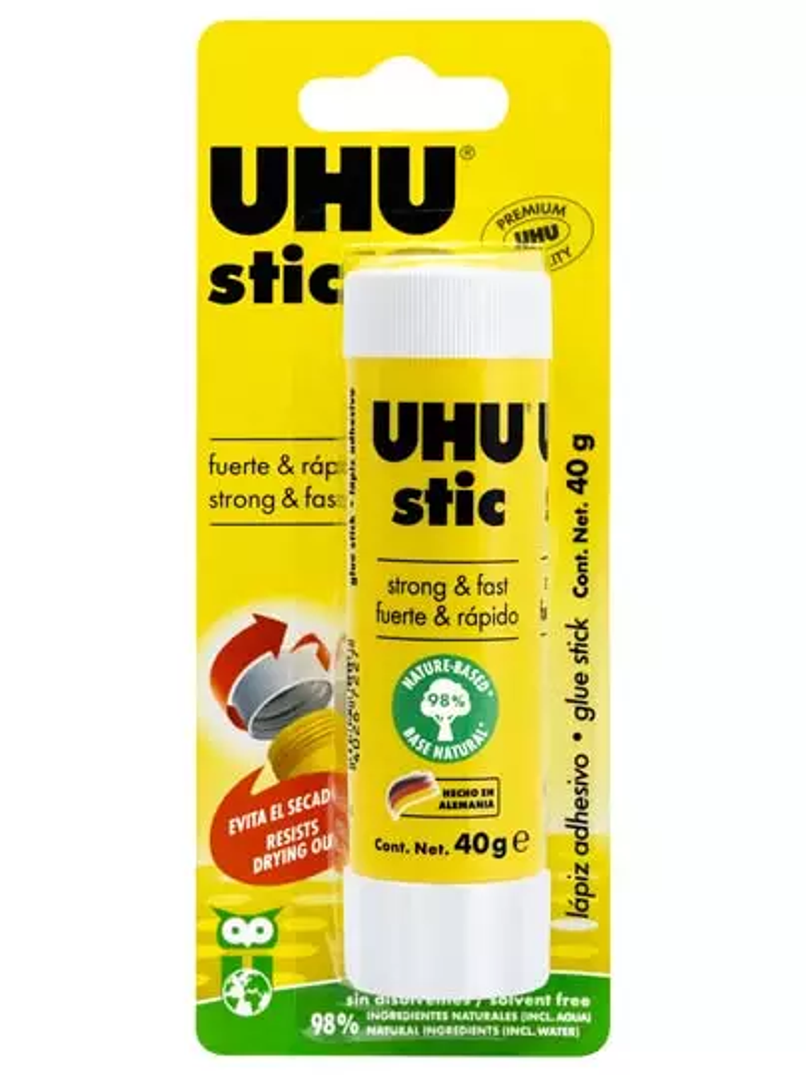 Lápiz adhesivo UHU Stic de 40 gr blíster 1