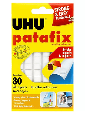 Pastillas de pegamento UHU Patafix color